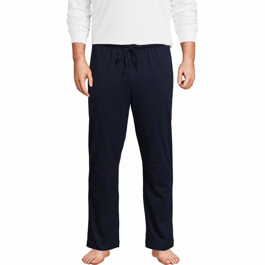 Sleepwear * | Big & Tall Lands' End Knit Jersey Sleep Pants