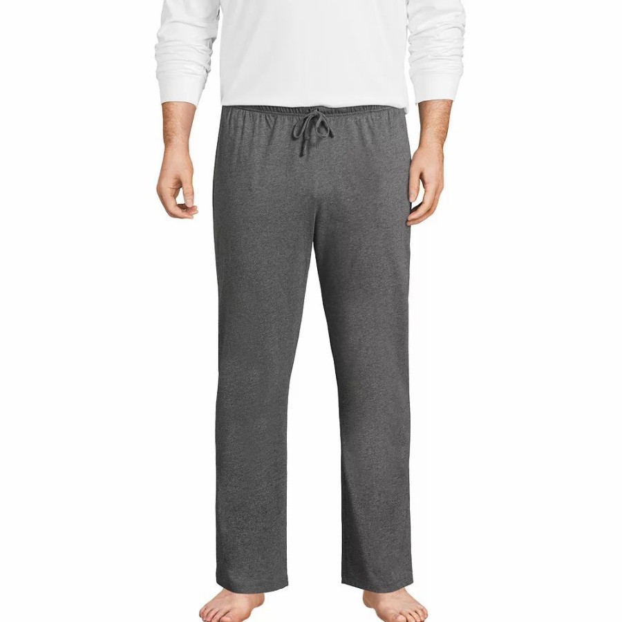 Sleepwear * | Big & Tall Lands' End Knit Jersey Sleep Pants