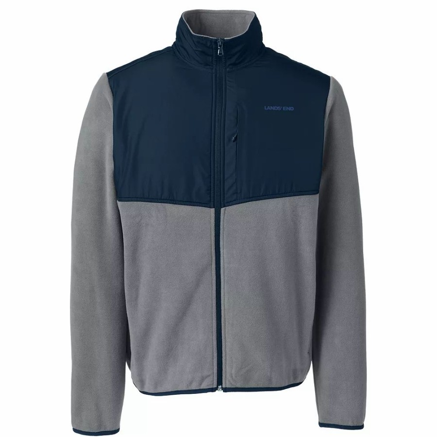 Outerwear * | Men'S Lands' End Colorblock T200 Fleece Jacket