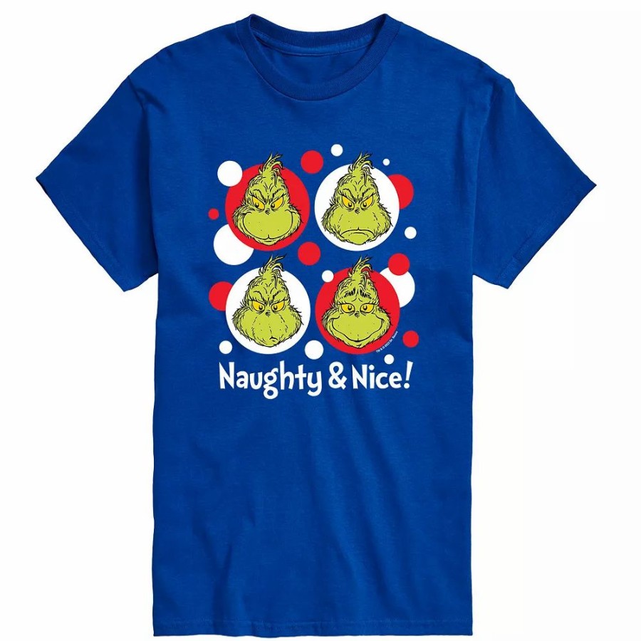 Tops * | Big & Tall Grinch Naughty And Nice Tee