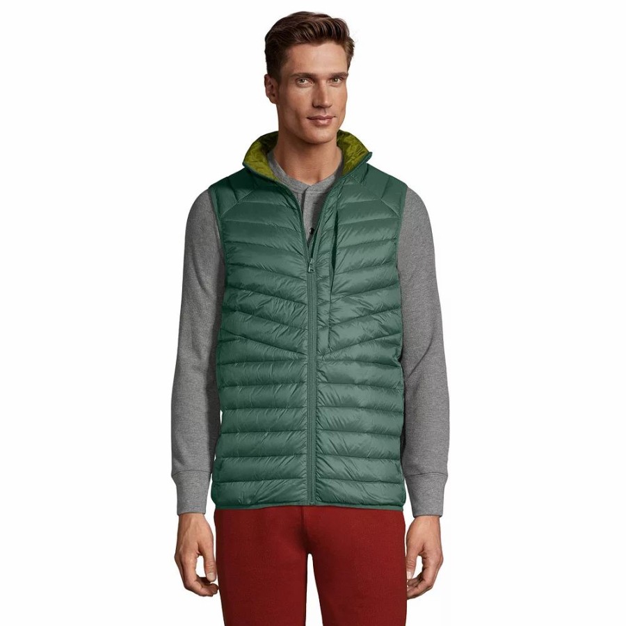 Outerwear * | Men'S Lands' End Ultra Lightweight Down Vest