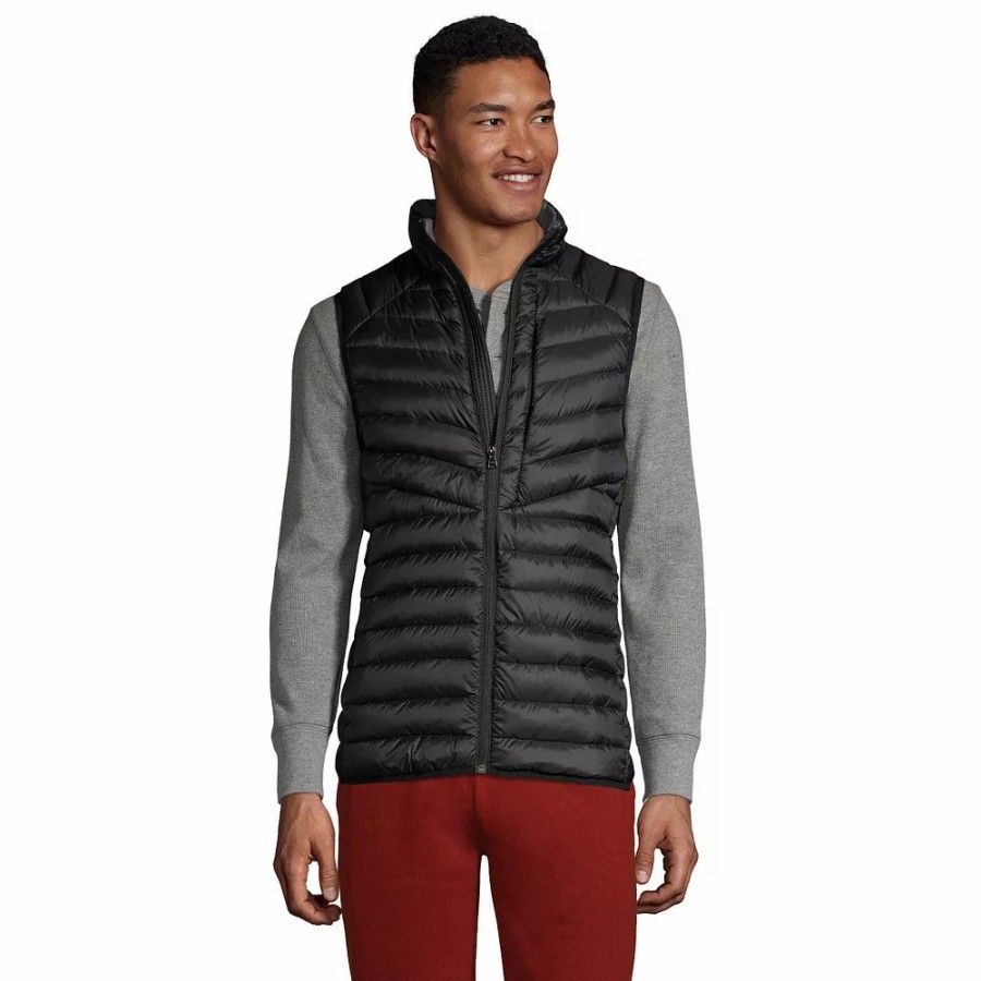 Outerwear * | Men'S Lands' End Ultra Lightweight Down Vest