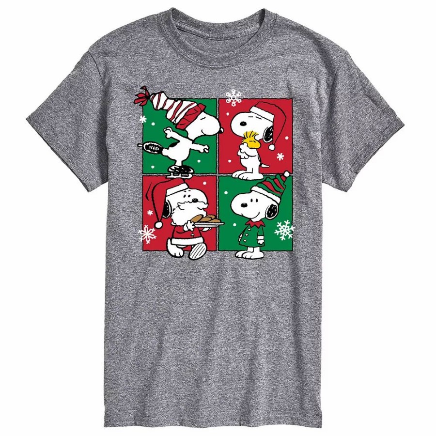 Tops * | Big & Tall Peanuts Snoopy Christmas Tee