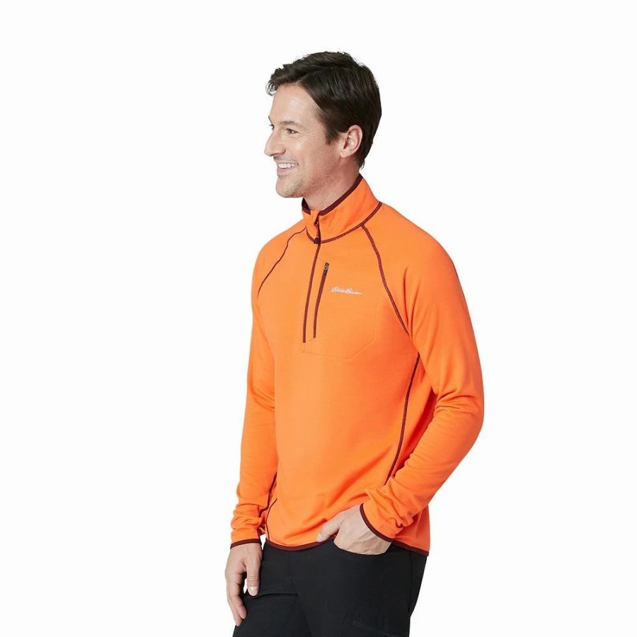 Tops * | Men'S Eddie Bauer Atlas Grid Quarter Zip Pullover