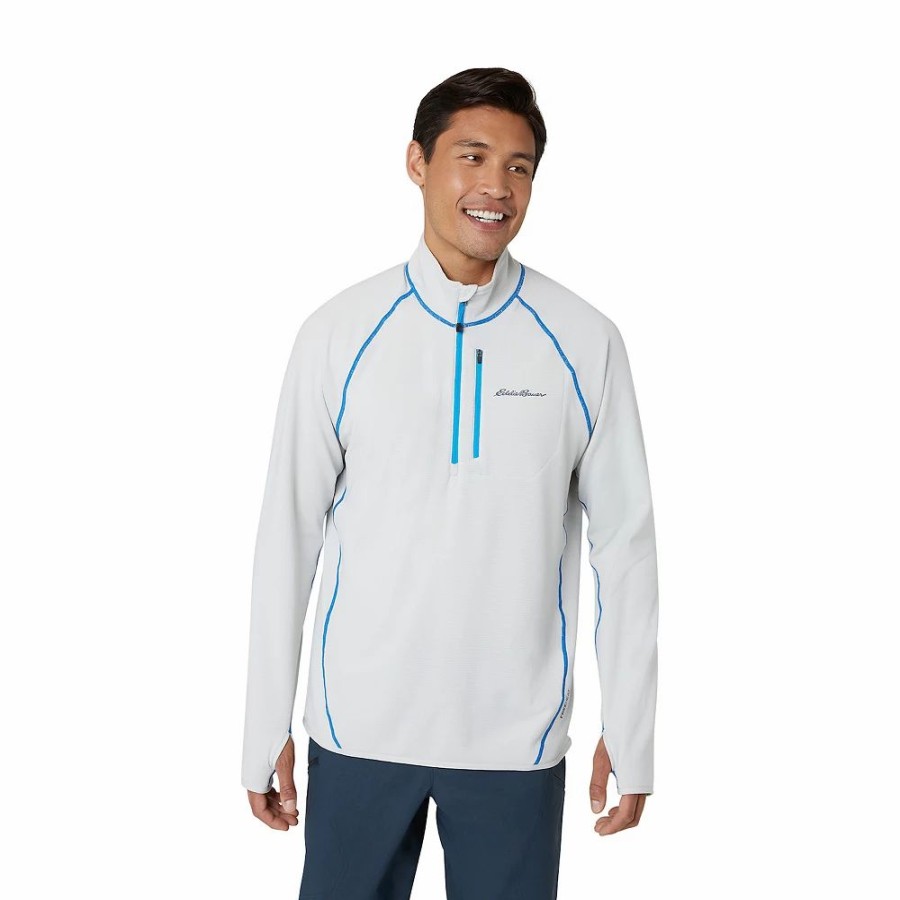 Tops * | Men'S Eddie Bauer Atlas Grid Quarter Zip Pullover