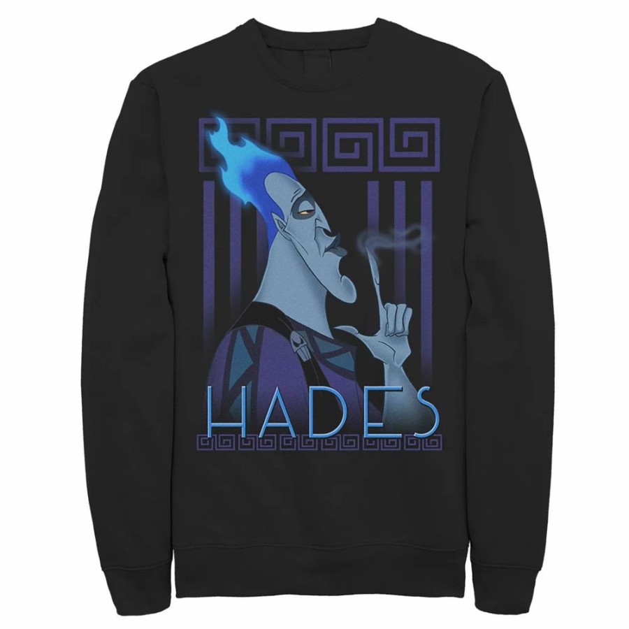 Tops * | Men'S Disney Hercules Hades Geometric Portrait Sweatshirt