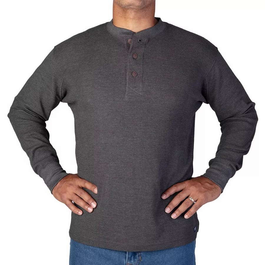 Tops * | Men'S Smith'S Workwear Mini-Thermal Knit Henley