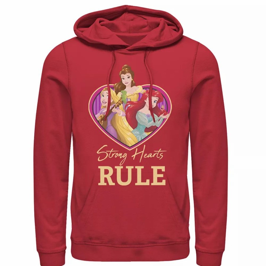 Tops * | Men'S Disney Princess Trio Strong Hearts Rule Hoodie