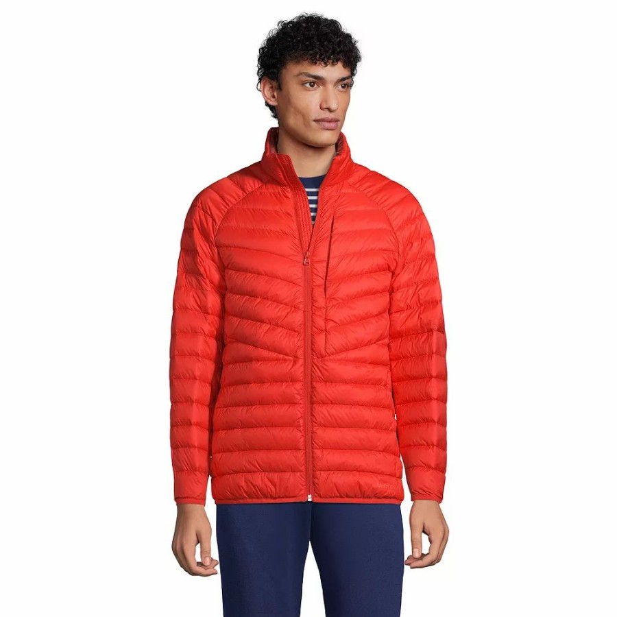 Outerwear * | Men'S Lands' End Packable Puffer Jacket