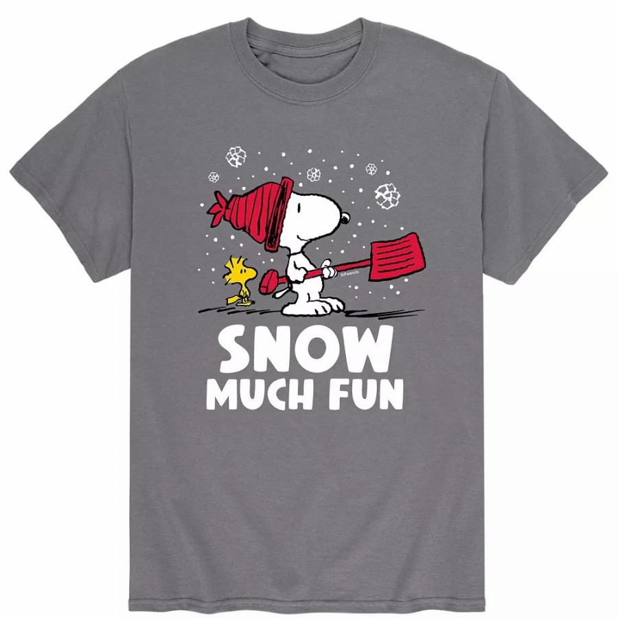 Tops * | Men'S Peanuts Snoopy "Snow Much Fun" Tee