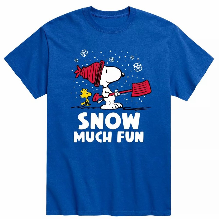 Tops * | Men'S Peanuts Snoopy "Snow Much Fun" Tee