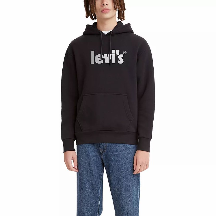 Tops * | Big & Tall Levi'S Logo Hoodie Caviar