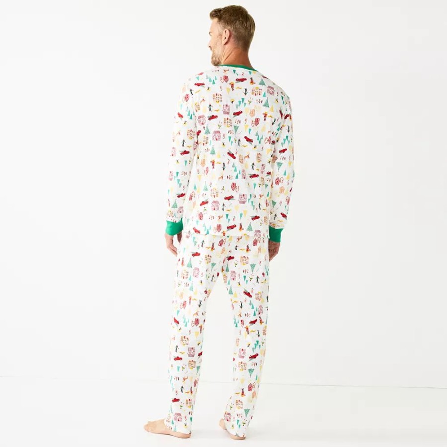 Sleepwear * | Men'S Lc Lauren Conrad Jammies For Your Families Holiday Village Pajama Set