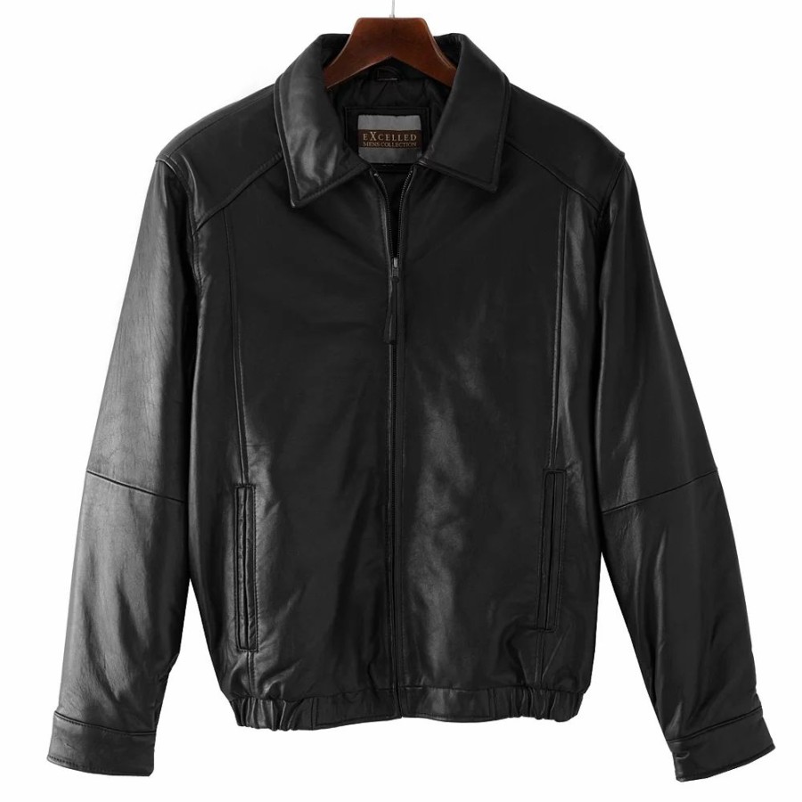 Outerwear * | Big & Tall Excelled Leather Bomber Jacket