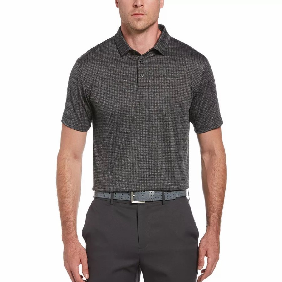 Tops * | Men'S Grand Slam Heather Windowpane Polo