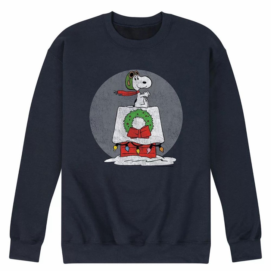 Tops * | Men'S Peanuts Snoopy Holiday Sweatshirt