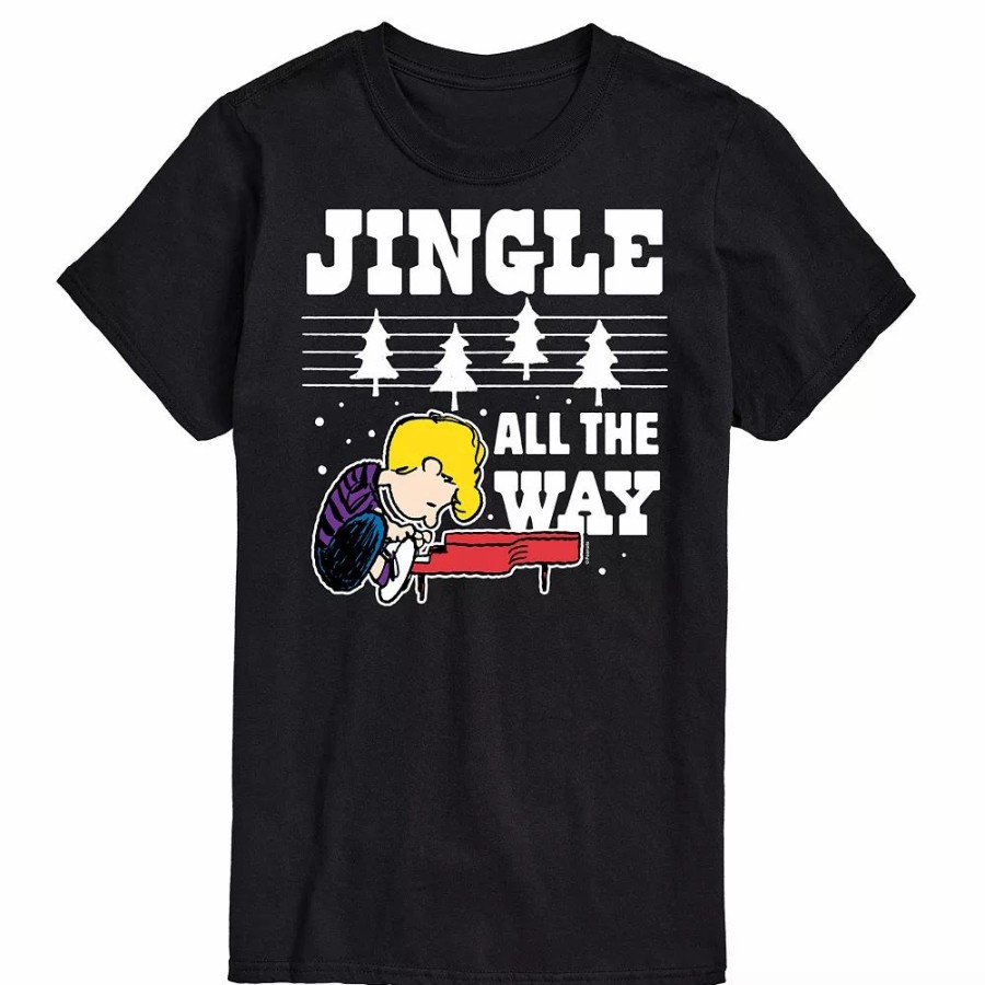 Tops * | Men'S Peanuts Jingle All The Way Tee