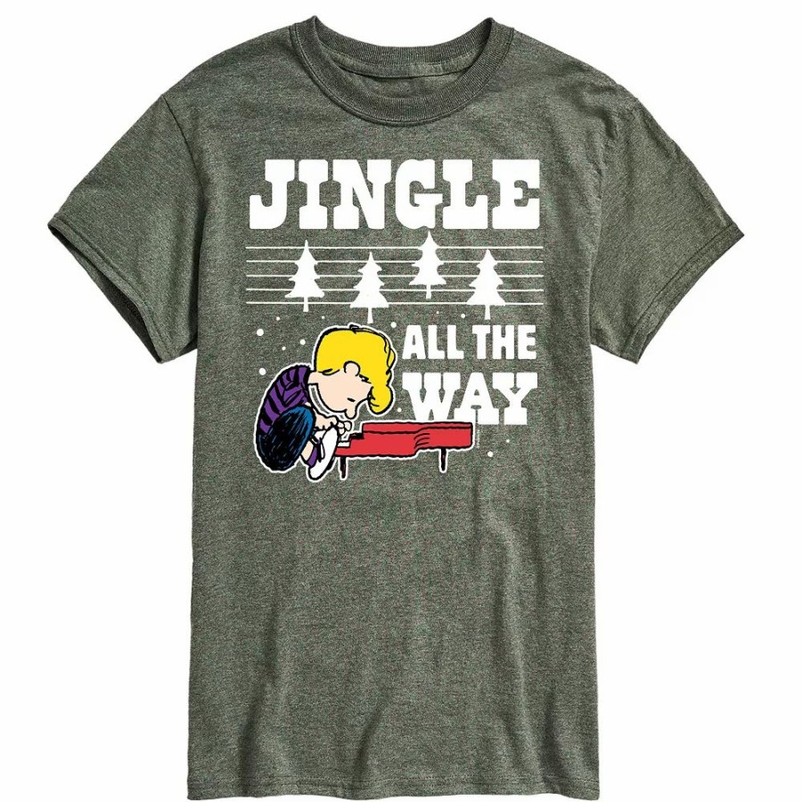 Tops * | Men'S Peanuts Jingle All The Way Tee