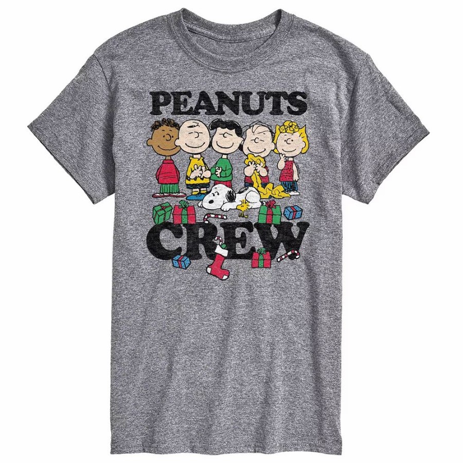 Tops * | Big & Tall Peanuts Christmas Crew Tee