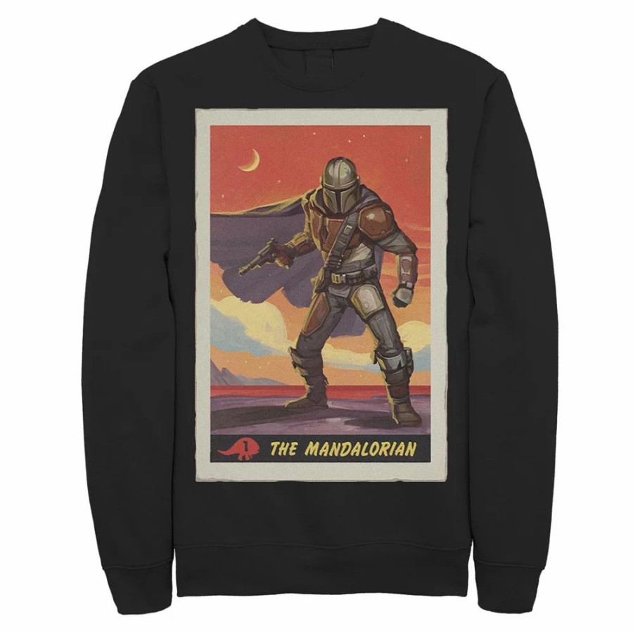 Tops * | Men'S Star Wars: The Mandalorian Trading Card Sweatshirt