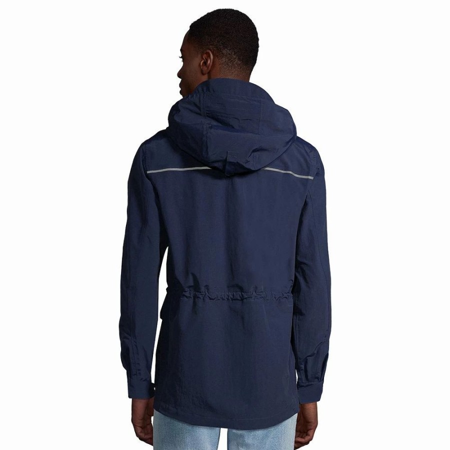 Outerwear * | Men'S Lands' End Lightweight Squall Parka Radiant Navy