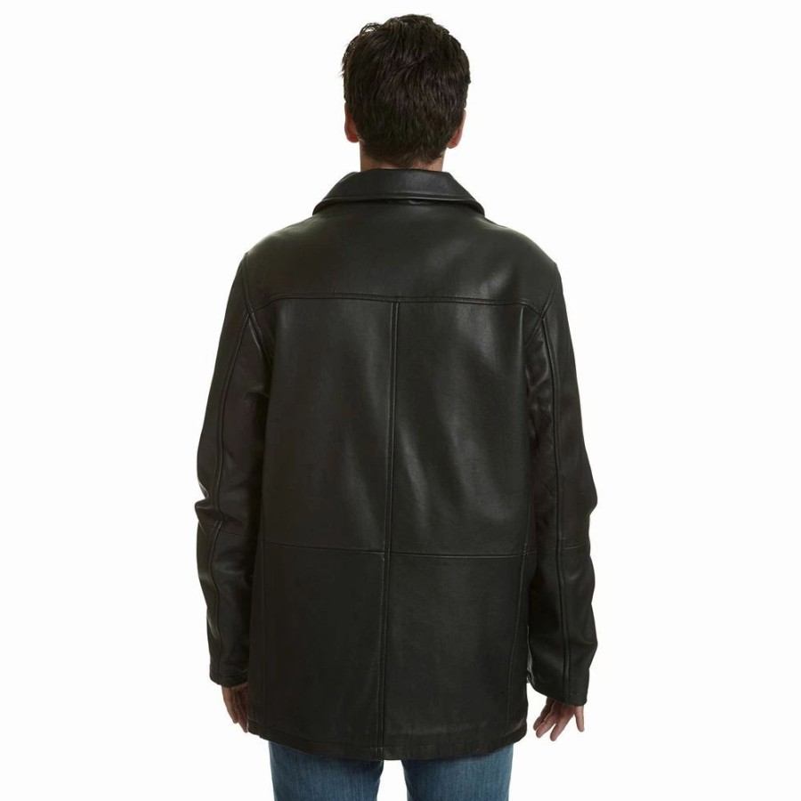 Outerwear * | Men'S Excelled Leather Car Coat Black