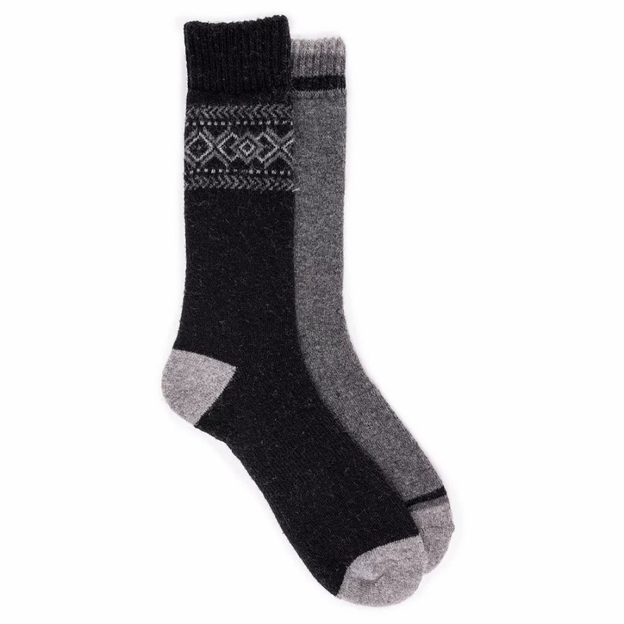 Socks & Hosiery * | Men'S Muk Luks 2-Pack Wool-Blend Boot Socks