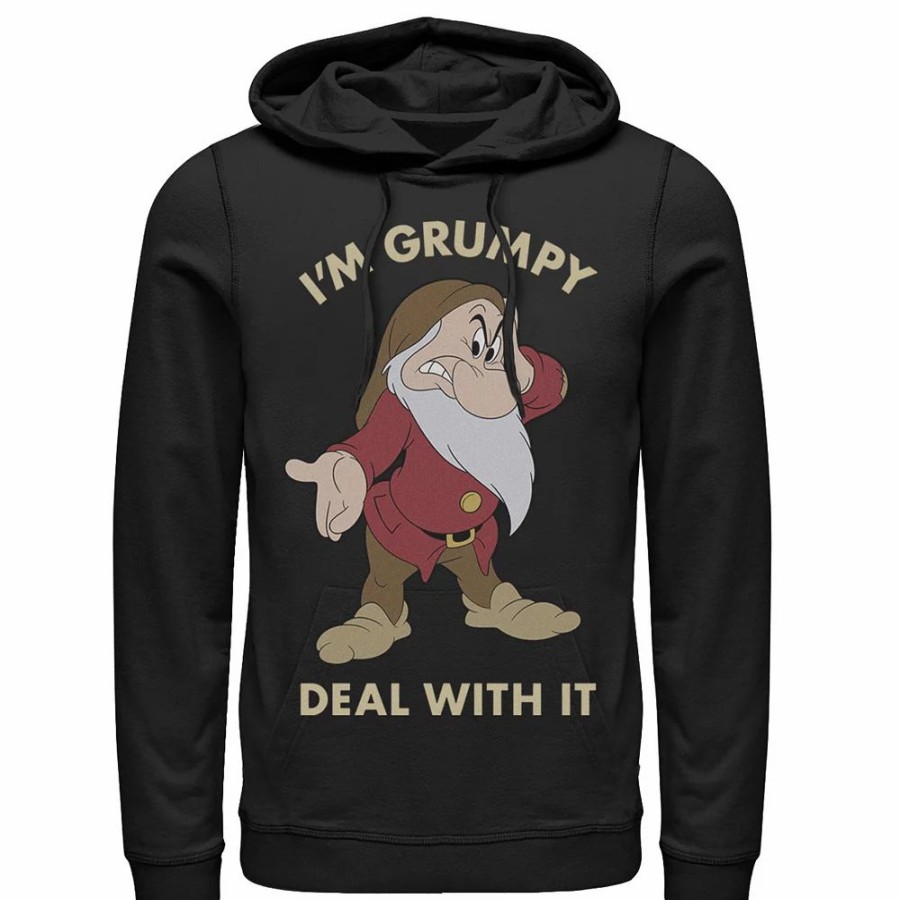 Tops * | Men'S Disney Snow White I'M Grumpy Deal With It Portrait Hoodie