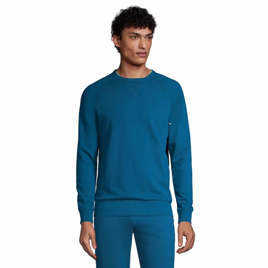 Tops * | Big & Tall Lands' End Serious Sweats French Terry Crewneck Sweatshirt