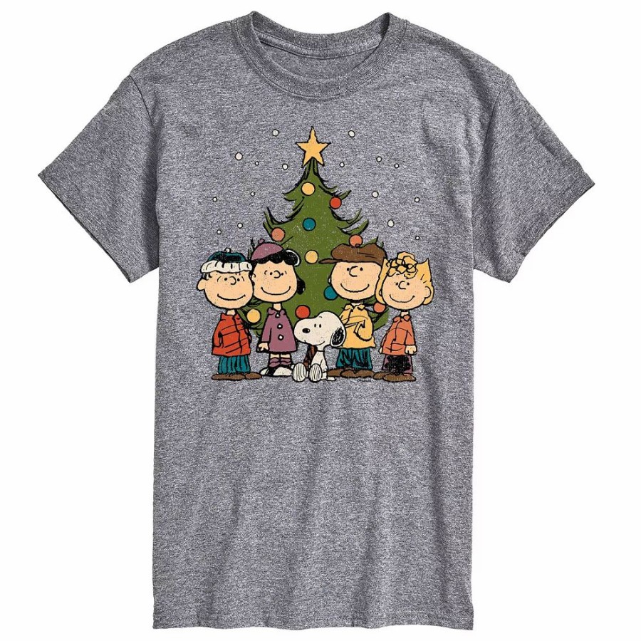 Tops * | Men'S Peanuts Christmas Group Tee