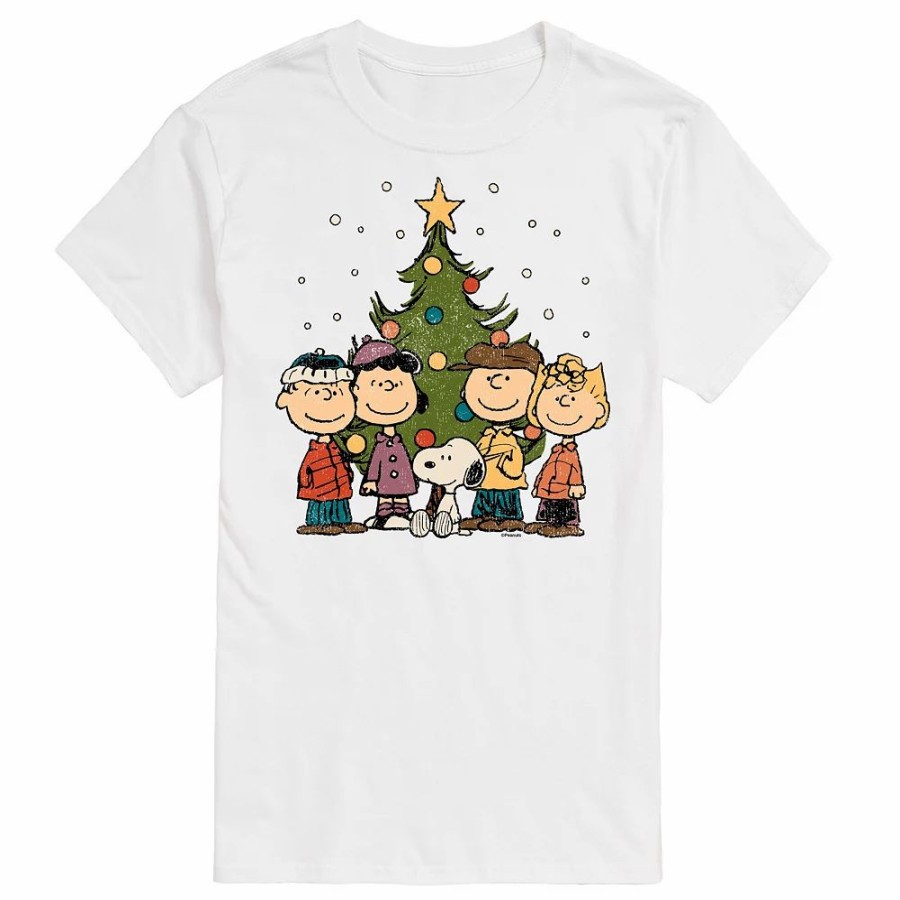 Tops * | Men'S Peanuts Christmas Group Tee