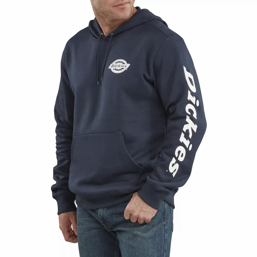 Outerwear * | Big & Tall Dickies Logo Fleece Hoodie