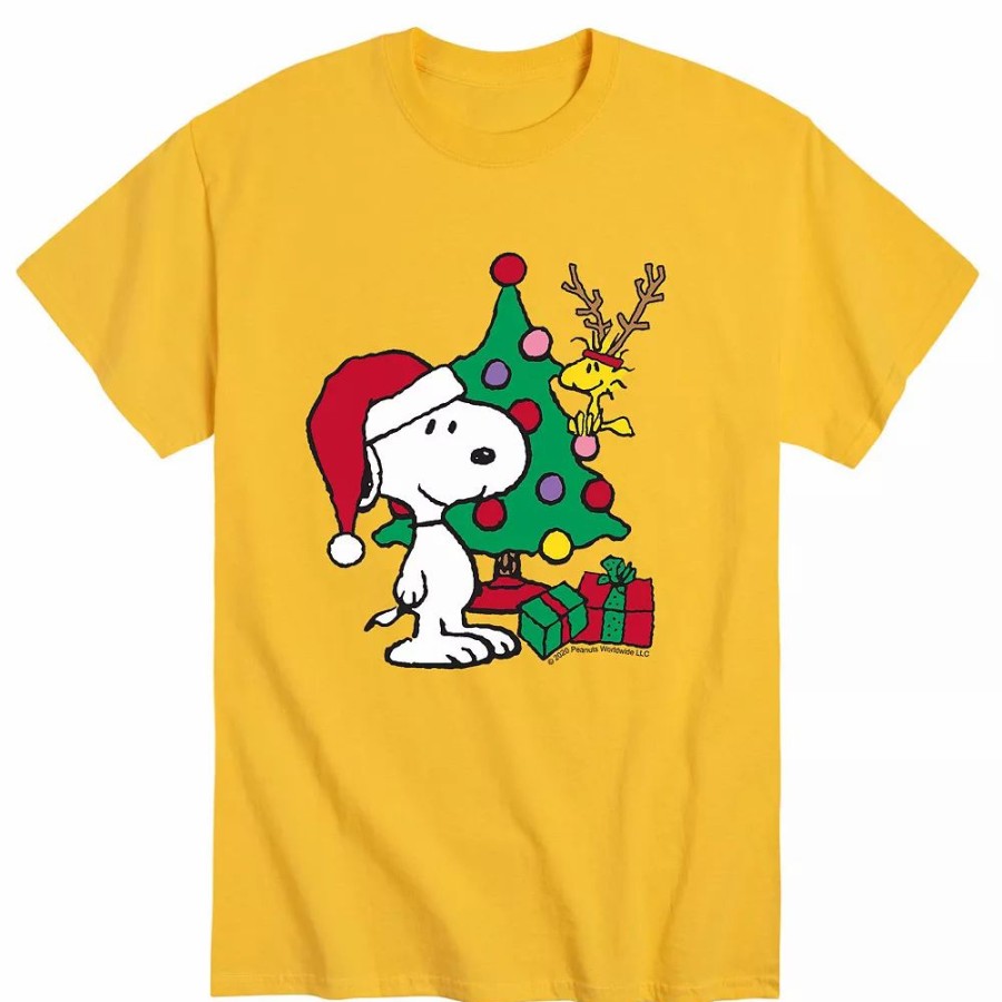 Tops * | Men'S Peanuts Happy Holidays Tee