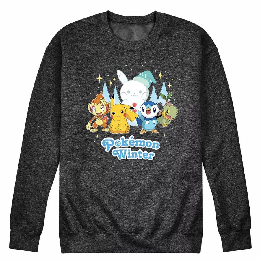 Tops * | Men'S Pokemon Group Winter Sweatshirt