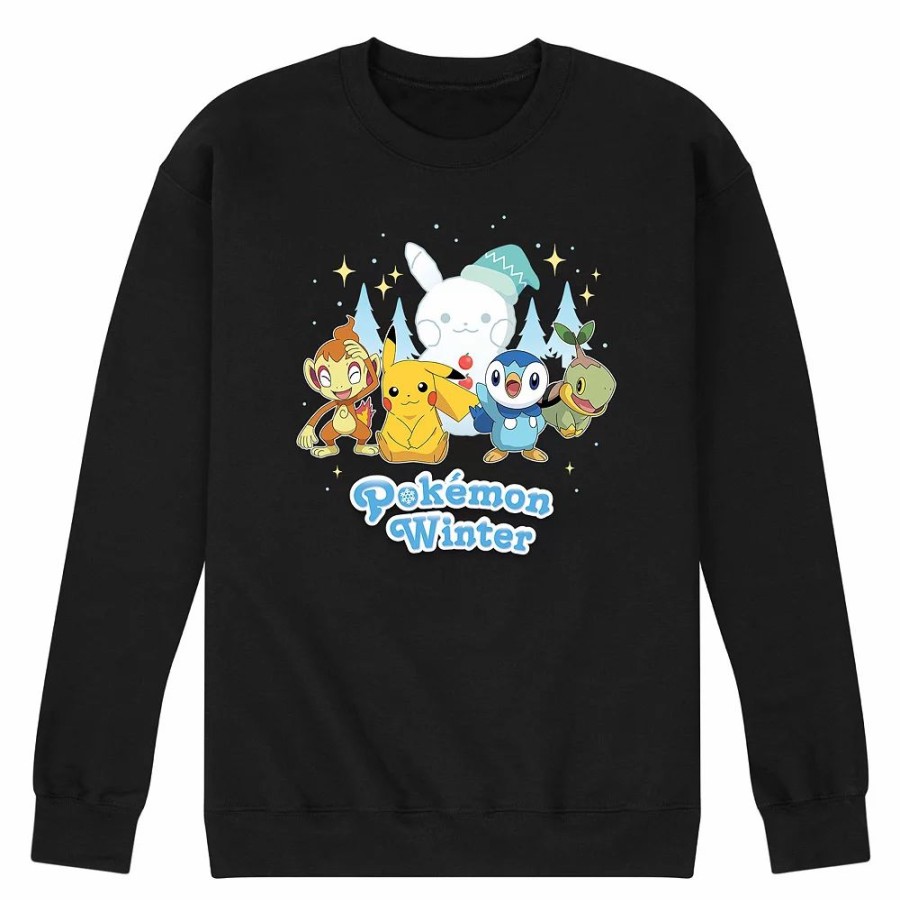 Tops * | Men'S Pokemon Group Winter Sweatshirt