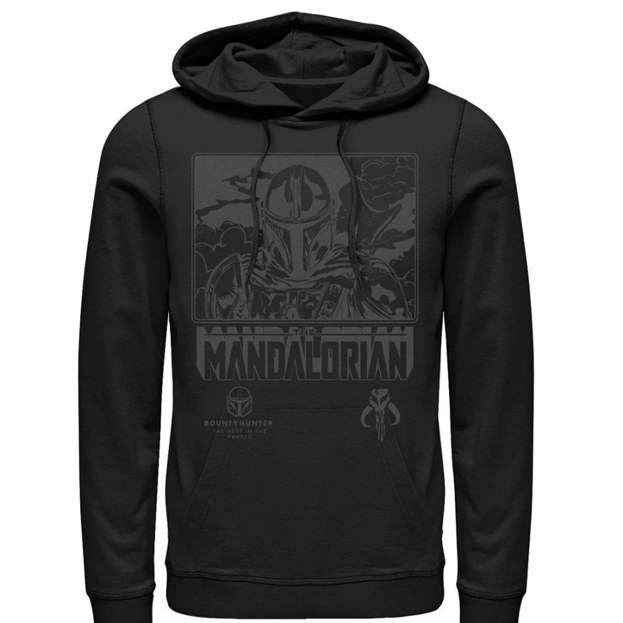 Tops * | Men'S Star Wars: The Mandalorian Outline Poster Hoodie