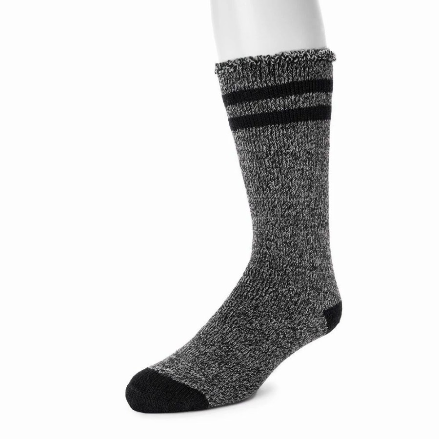 Socks & Hosiery * | Men'S Muk Luks Heat Retainers Solid Thermal Socks