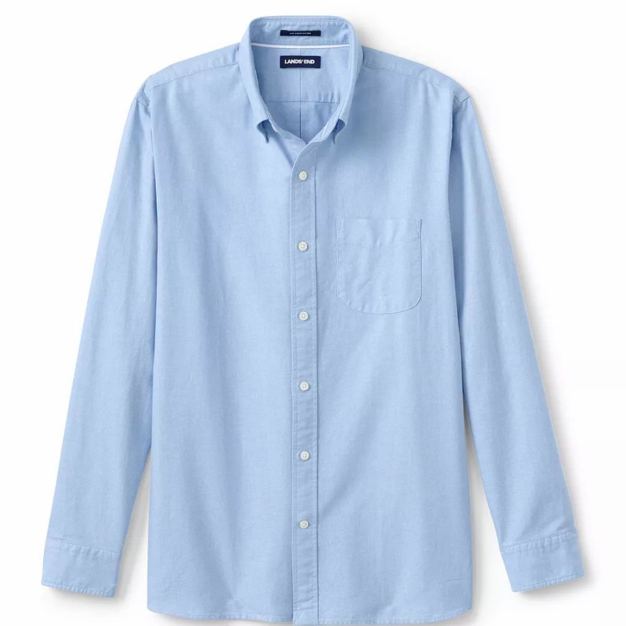 Tops * | Big & Tall Lands' End Sail Rigger Oxford Button-Down Shirt