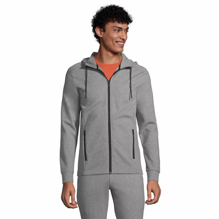 Tops * | Men'S Lands' End Performance Full-Zip Hoodie