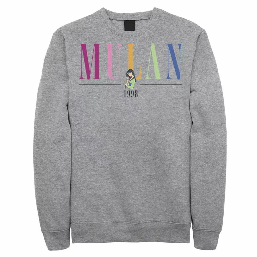 Tops * | Men'S Disney Mulan & Mushu 1998 Pop Text Sweatshirt