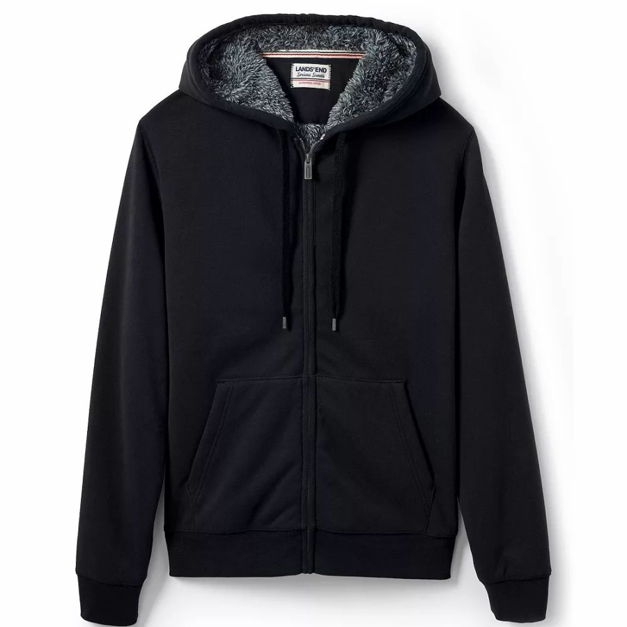 Tops * | Big & Tall Lands' End Serious Sweats Full-Zip Sherpa Hoodie