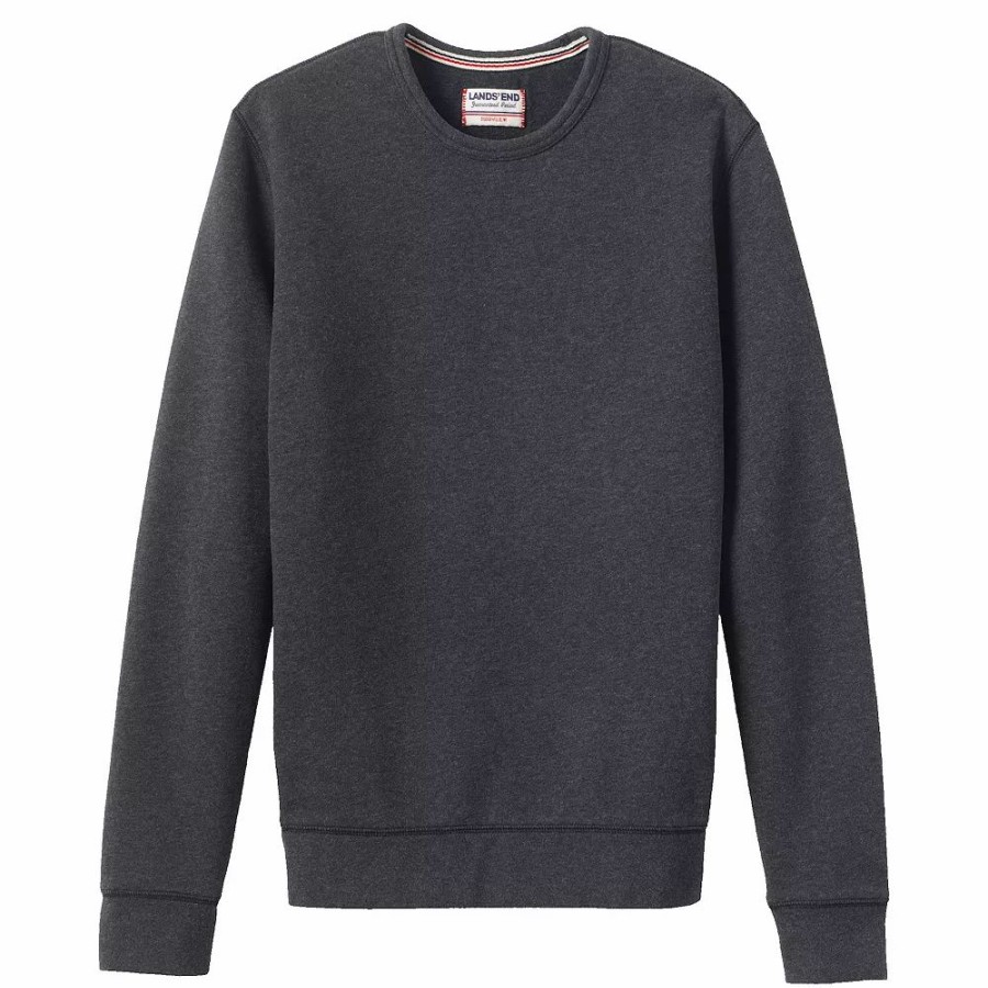 Tops * | Big & Tall Lands' End Serious Sweats Crewneck Sweatshirt