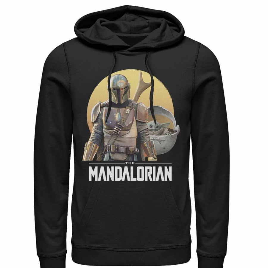 Tops * | Men'S Sstar Wars The Mandalorian Sunset Duo Portrait Hoodie