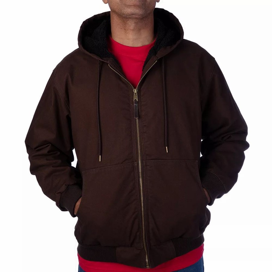 Outerwear * | Men'S Smith'S Workwear Sherpa-Lined Duck Canvas Hooded Jacket