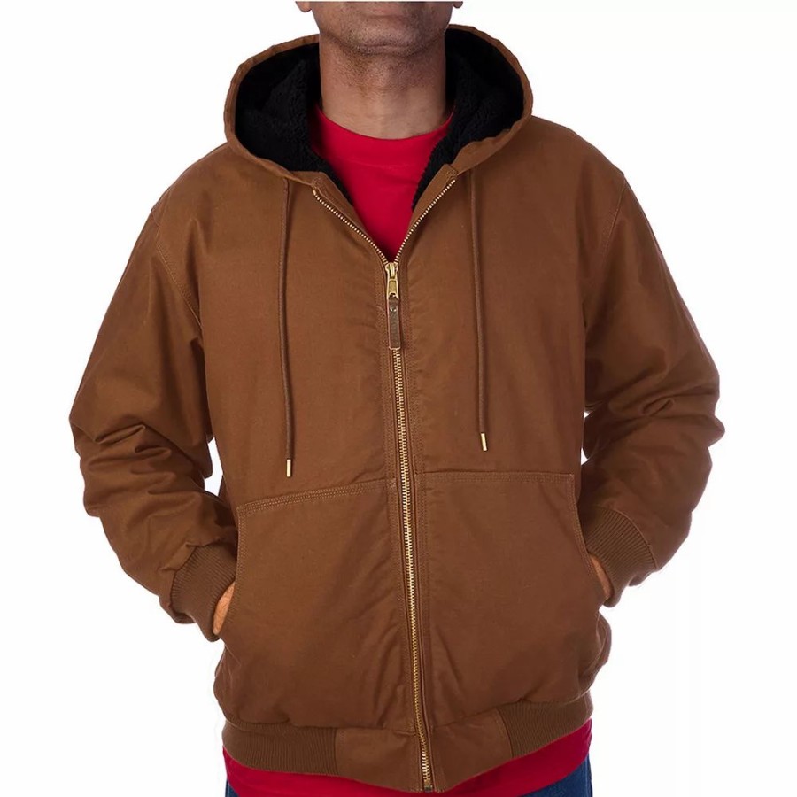 Outerwear * | Men'S Smith'S Workwear Sherpa-Lined Duck Canvas Hooded Jacket