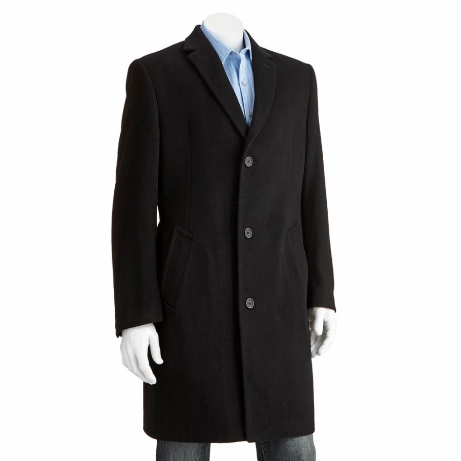 Outerwear * | Men'S Jean-Paul Germain Classic-Fit Jeffery 38-In. Wool-Blend Top Coat