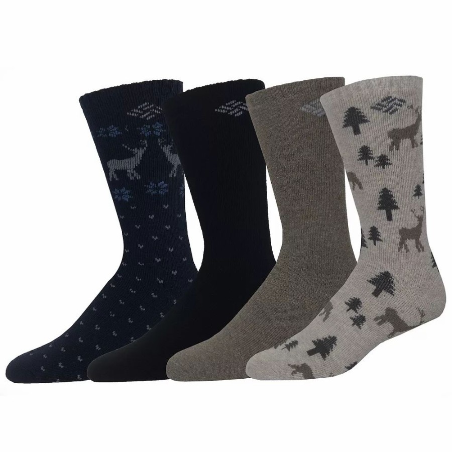 Socks & Hosiery * | Men'S Columbia 4-Pack Wool-Blend Socks