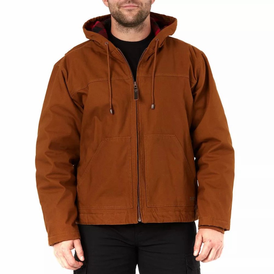 Outerwear * | Men'S Smith'S Workwear Flannel-Lined Canvas Hooded Work Jacket