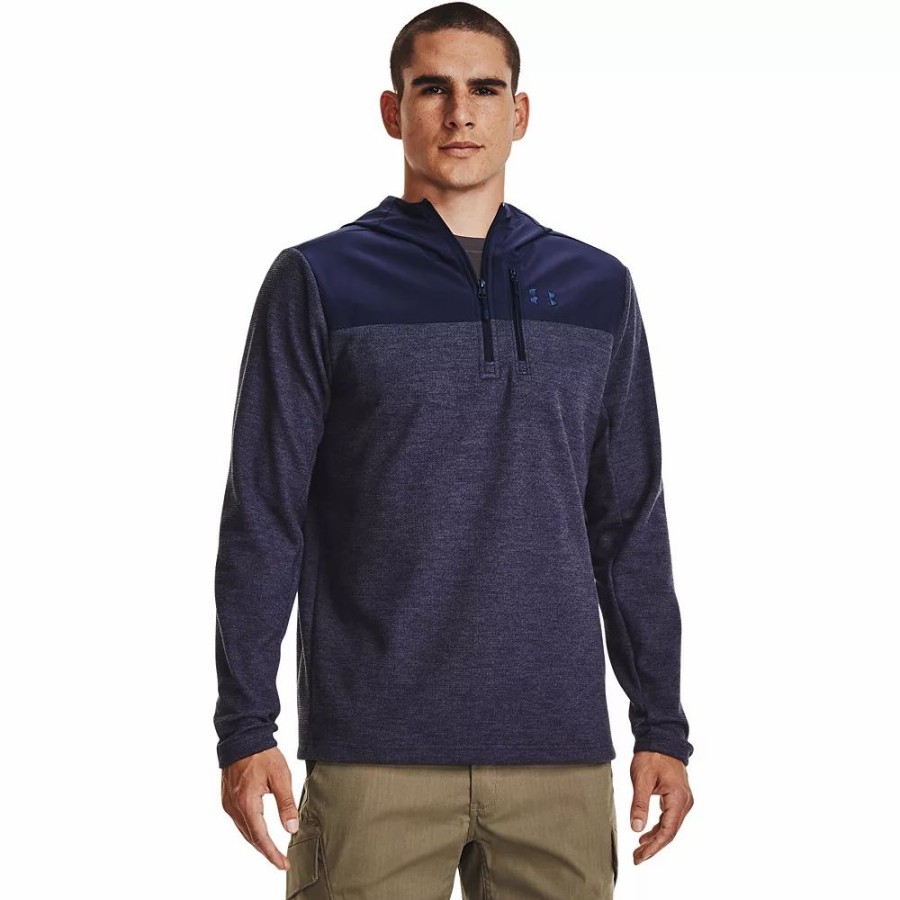 Tops * | Men'S Under Armour Specialist Grid Quarter Zip Hoodie