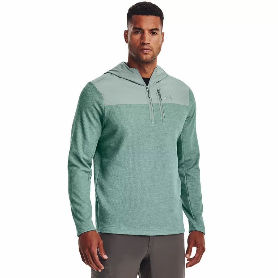 Tops * | Men'S Under Armour Specialist Grid Quarter Zip Hoodie